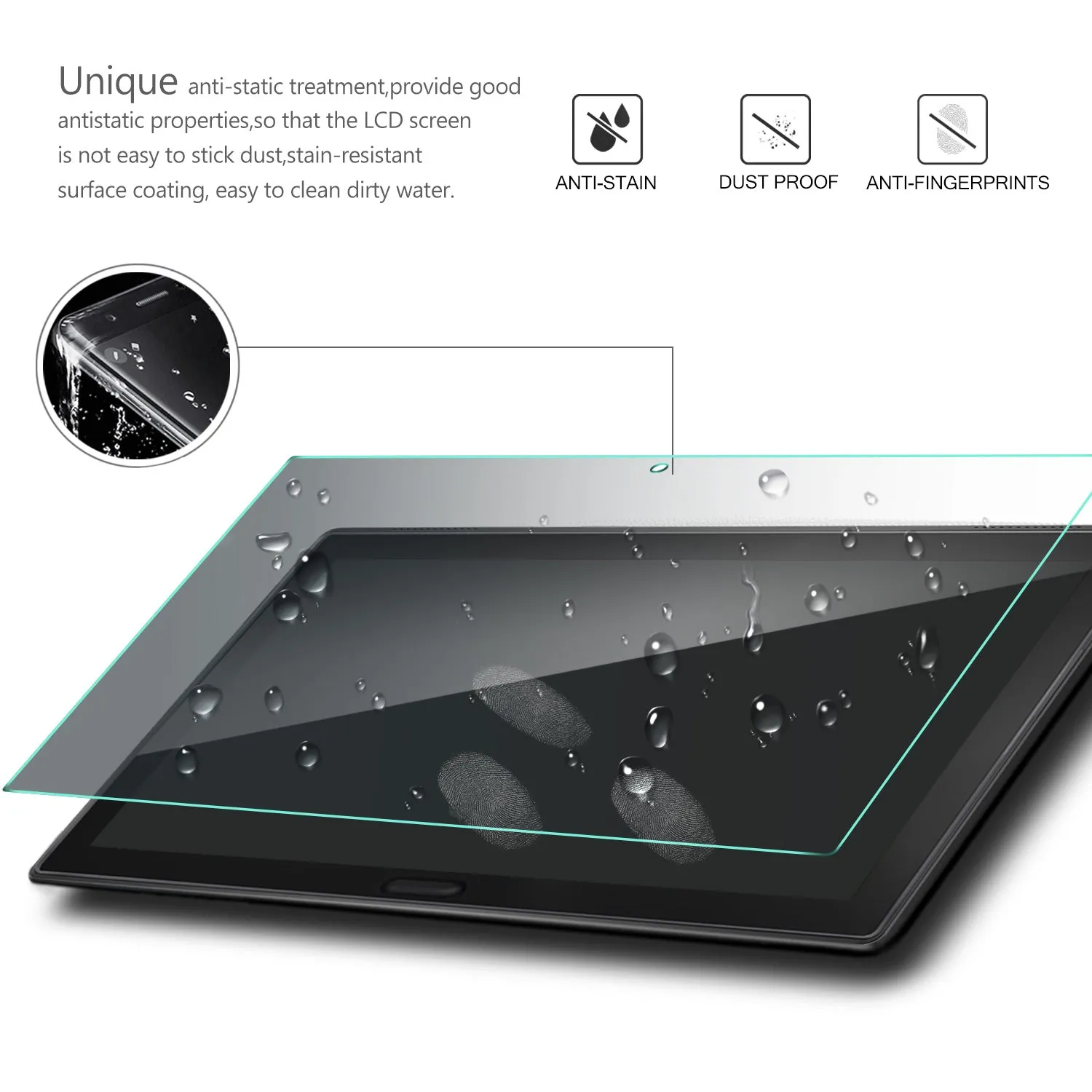 0.25mm 9H Full Cover Tempered Glass Screen Protector Film for Lenovo Tab E10 10.1" Tablet