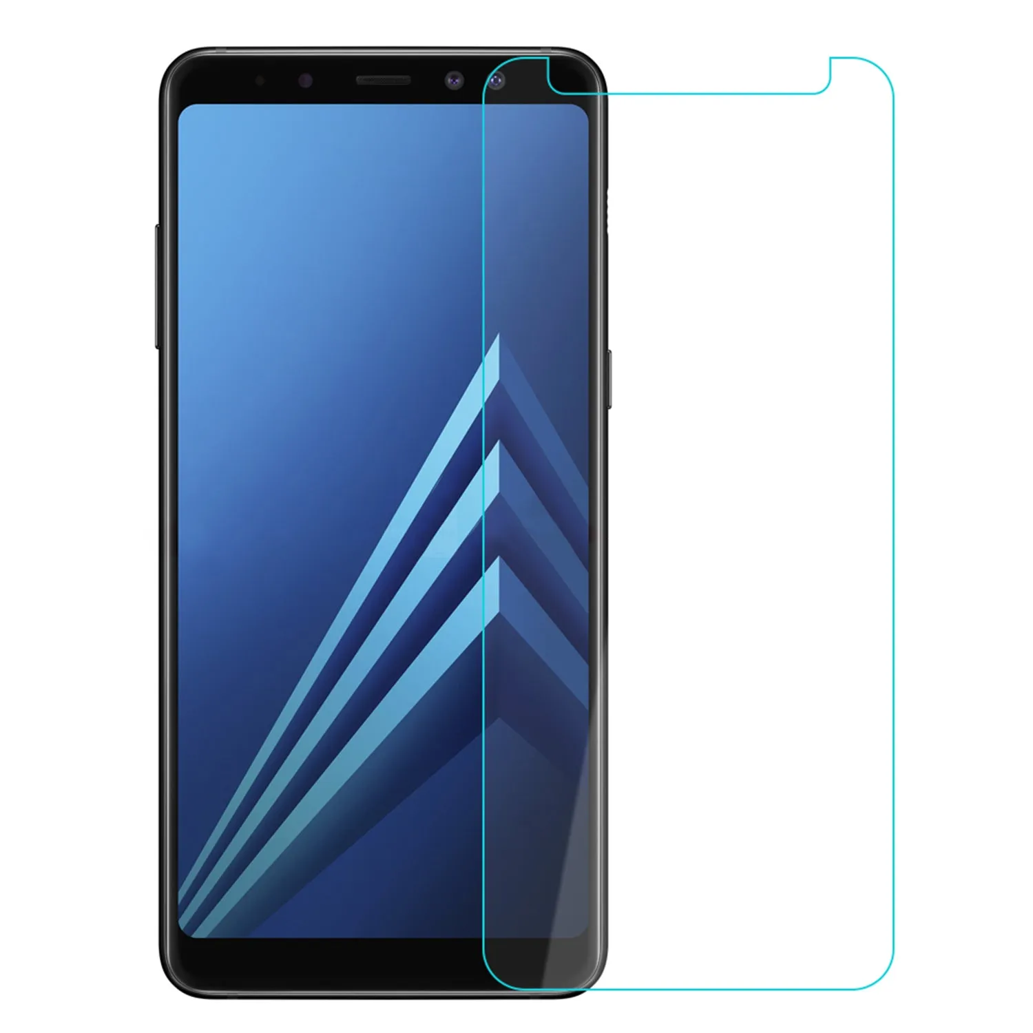 0.25mm Tempered Glass Screen Protector Film for Samsung Galaxy A8  (2018) Arc Edge