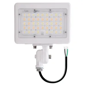 30W/15W Mini LED Area Flood Light - 30K/40K/50K - 1/2'' NPT Thread - 120-277VAC - Photocell - White