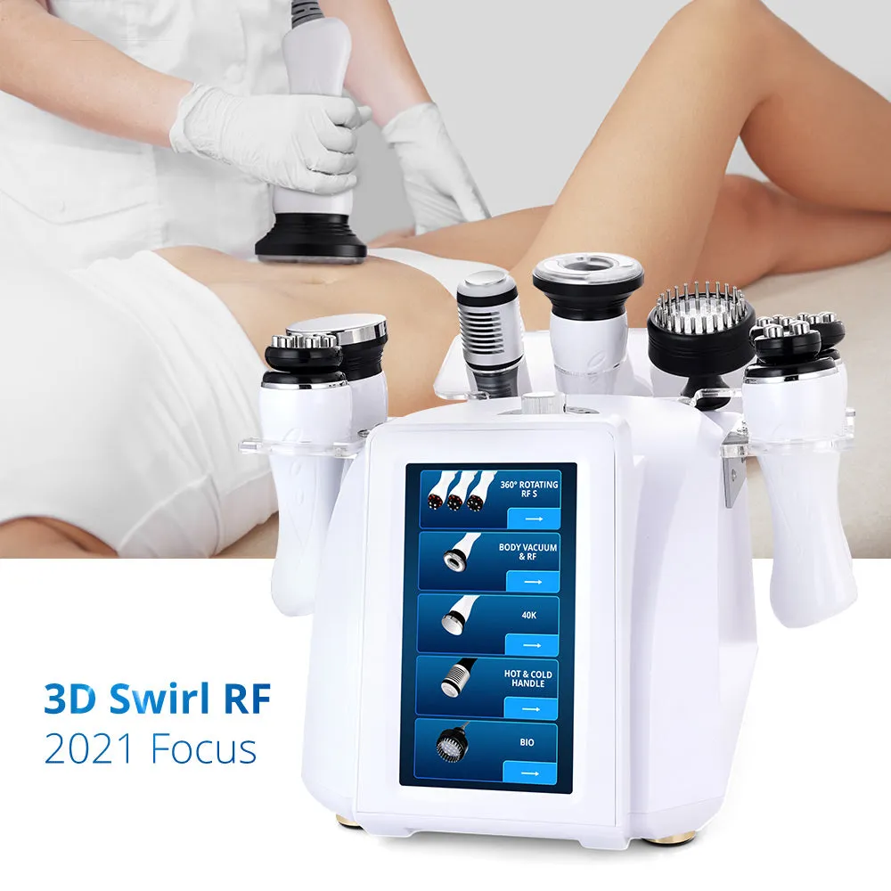 8 in 1 360° Automatic Rotary 3D Radio Frequency Spa Vacuum therapy 40K Photon microcurrent device Body sculpting machine