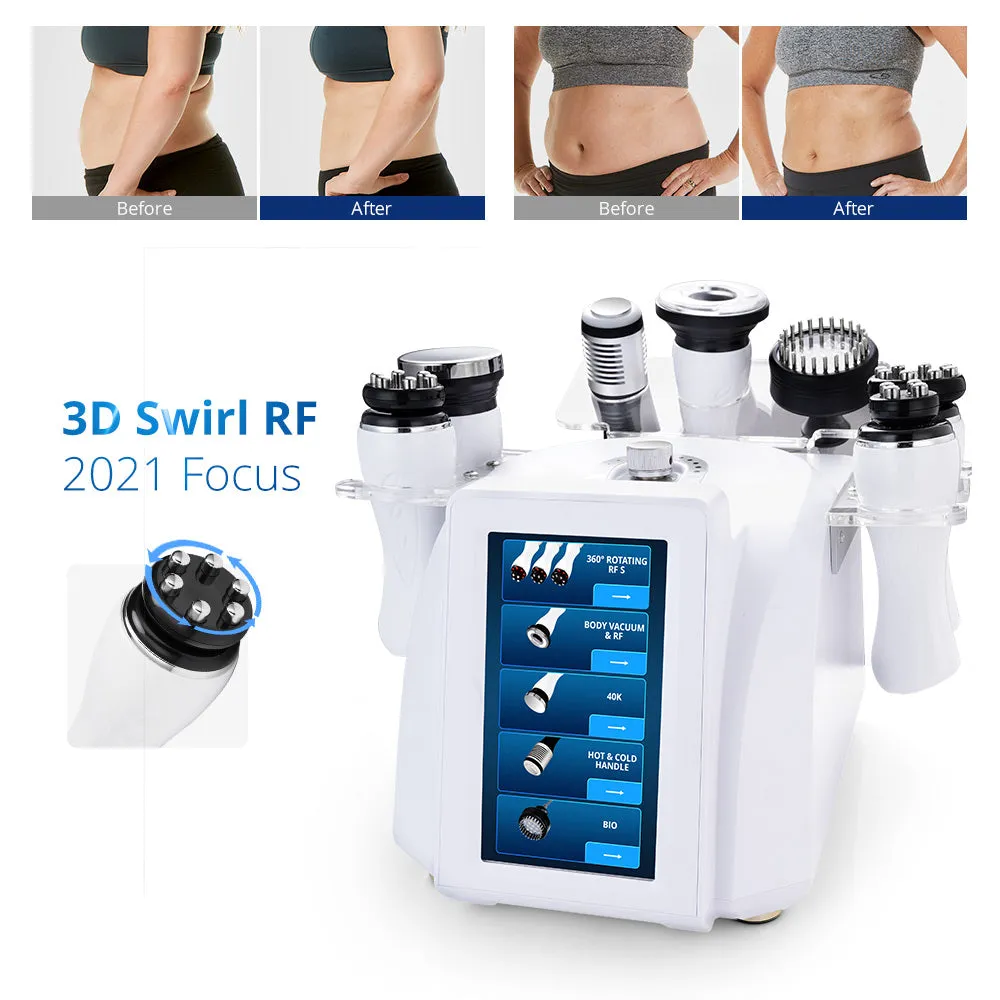 8 in 1 360° Automatic Rotary 3D Radio Frequency Spa Vacuum therapy 40K Photon microcurrent device Body sculpting machine