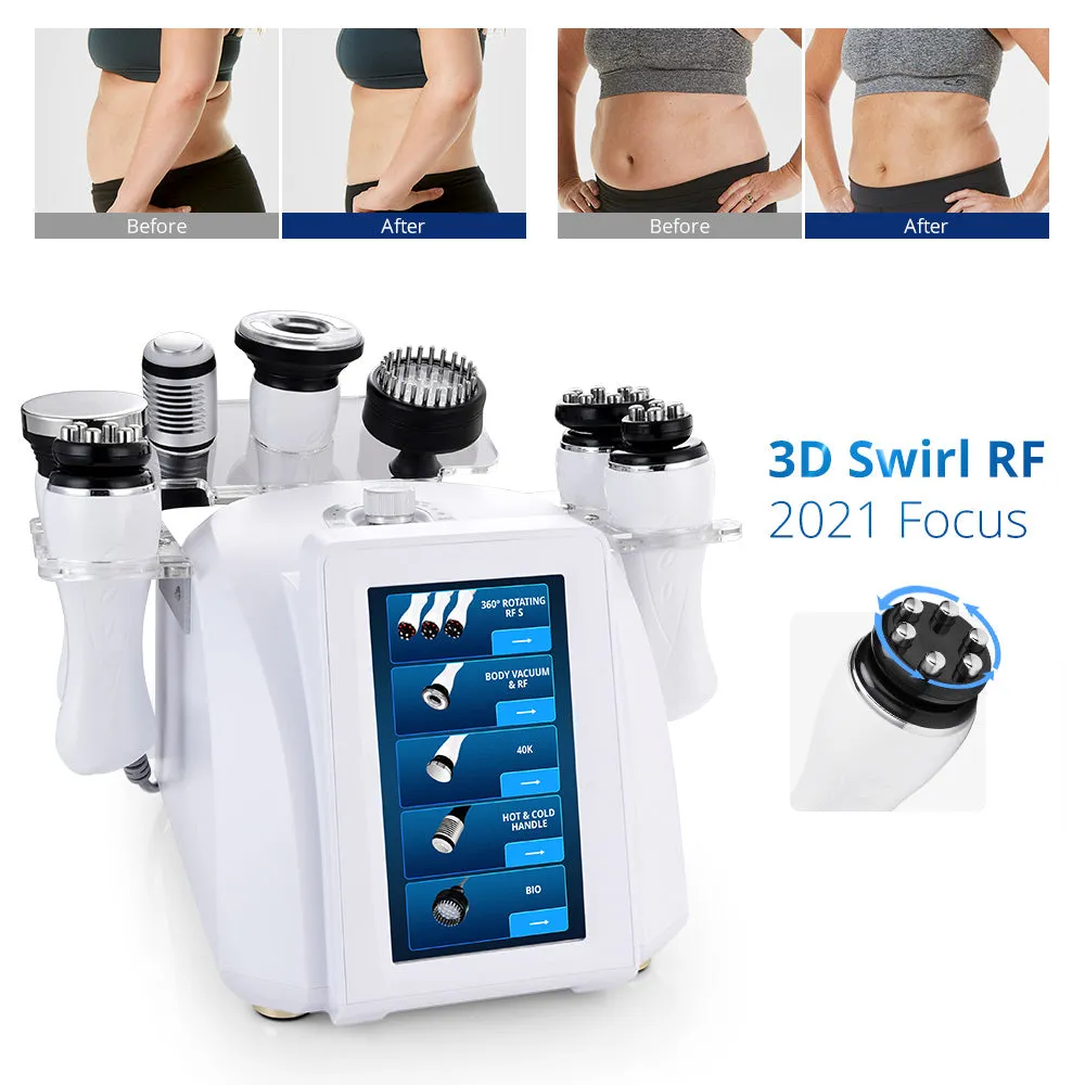 8 in 1 360° Automatic Rotary 3D Radio Frequency Spa Vacuum therapy 40K Photon microcurrent device Body sculpting machine