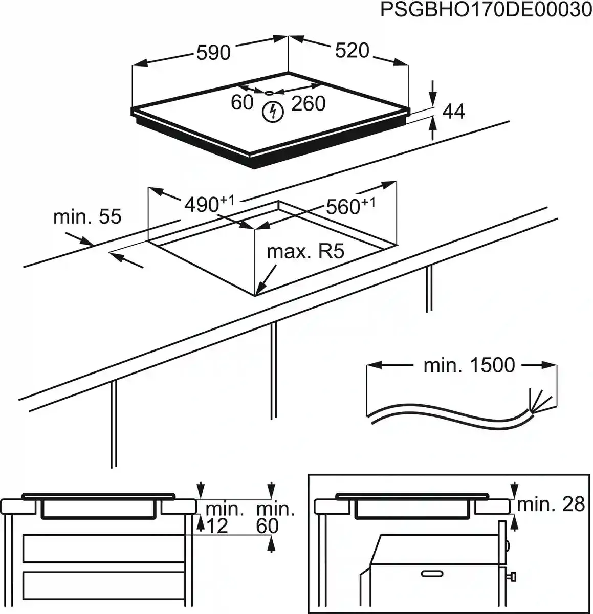 AEG IKE64441FB Induction Hob - Black