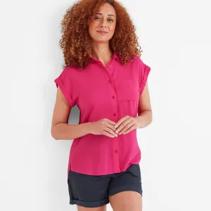 Alston Womens Shoer Short Sleeve Shirt - Hibiscus Pink