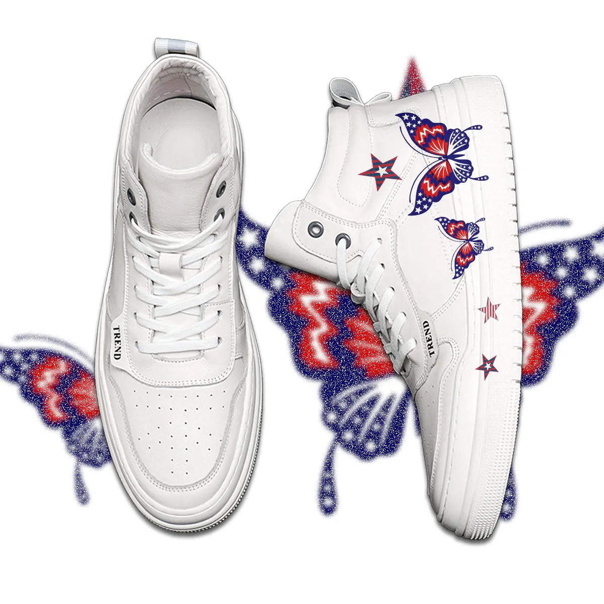 American Flag Butterfly High Top Sneaker