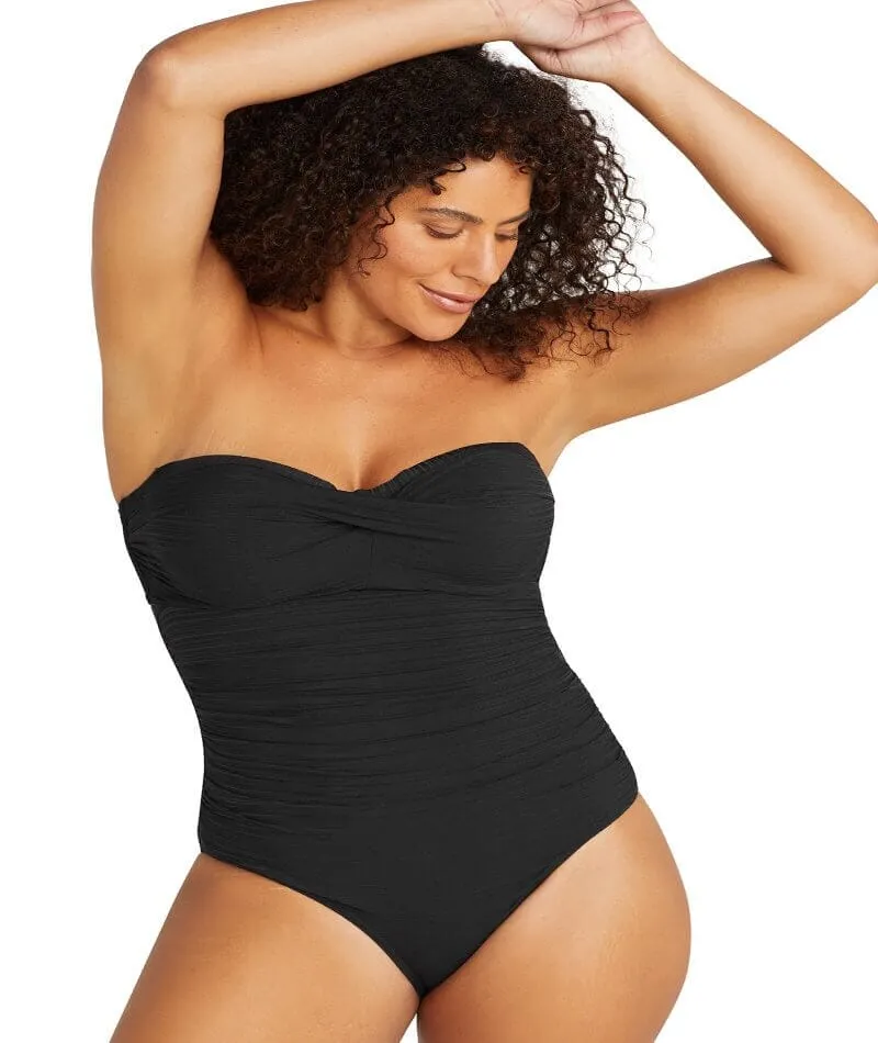 Artesands Aria Botticelli Twist Front Bandeau D-DD Cup One Piece Swimsuit - Black