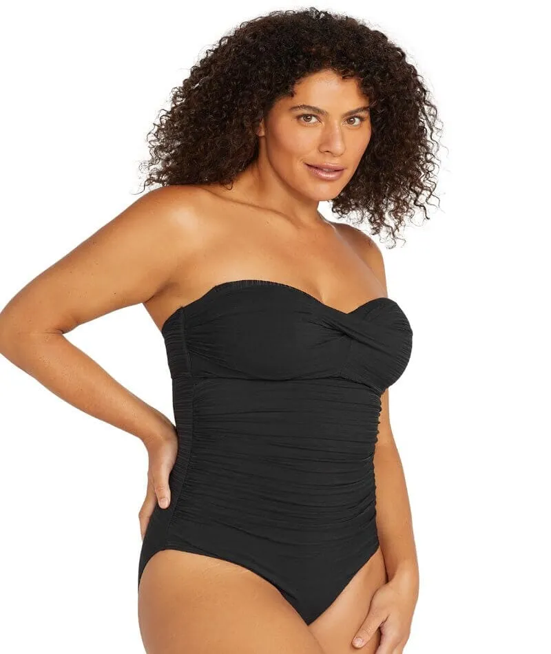 Artesands Aria Botticelli Twist Front Bandeau D-DD Cup One Piece Swimsuit - Black