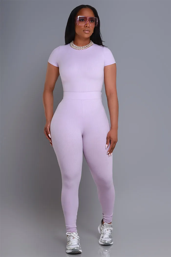 BAEsic Cellulite Deleter Short Sleeve Bodysuit - Orchid