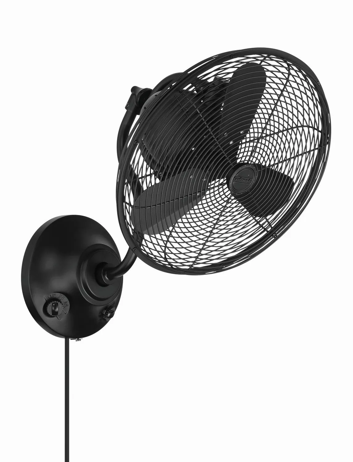 Bellows I Indoor/Outdoor 14" Wall Fan in Flat Black