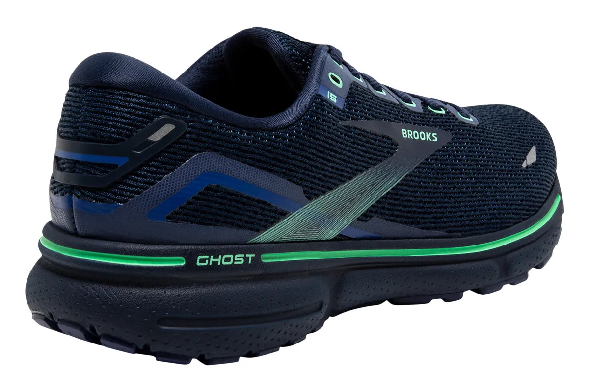 Brooks Ghost 15 D Crown Blue/Black/Green Mens