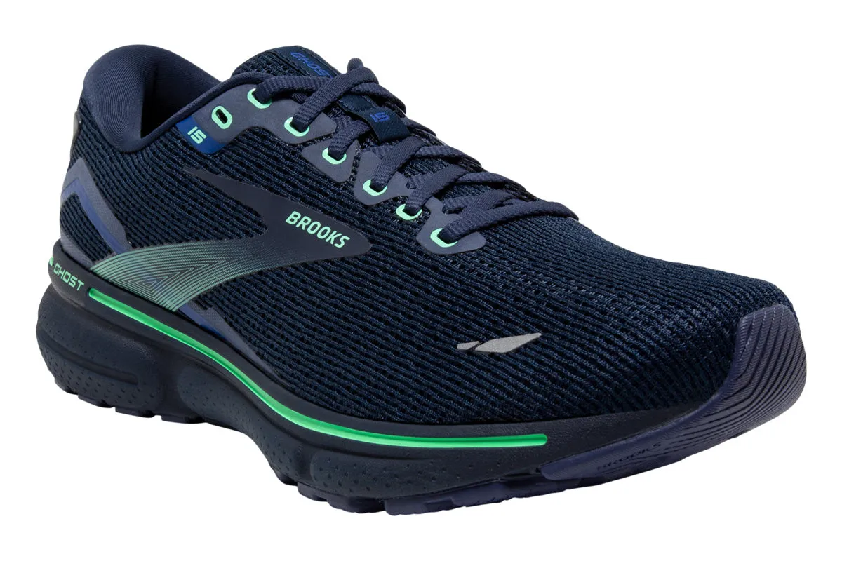 Brooks Ghost 15 D Crown Blue/Black/Green Mens