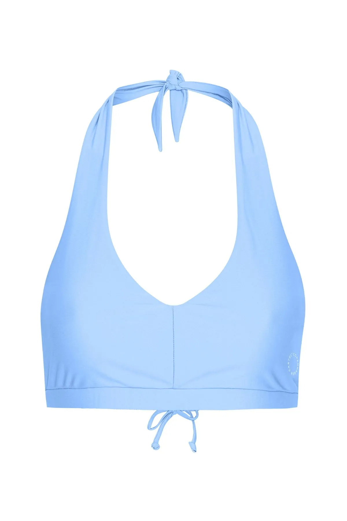 Bukit Halterneck Bikini Top Clear