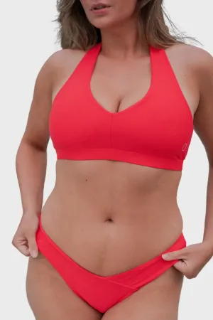 Bukit Halterneck Bikini Top Heat