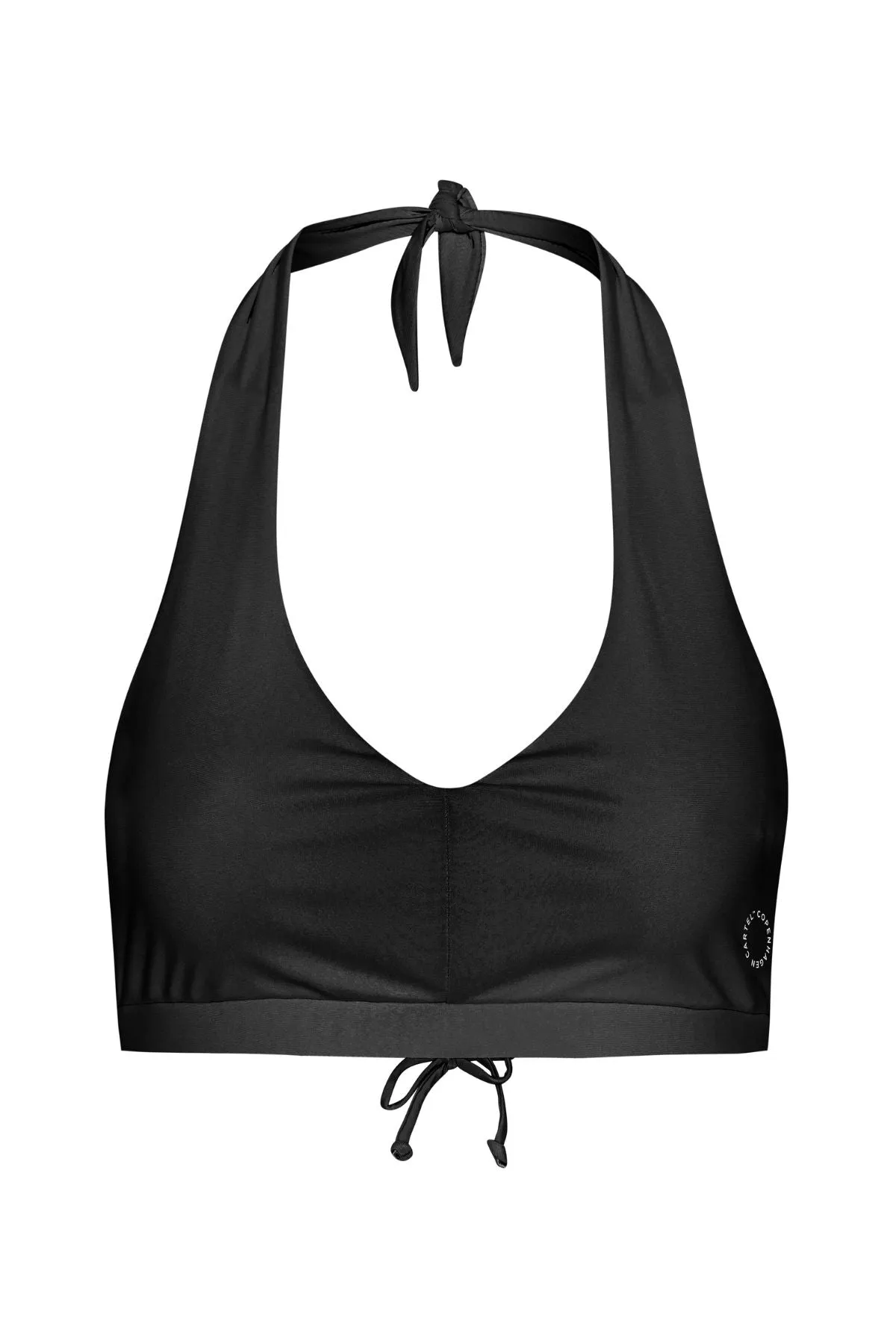 Bukit Halterneck Bikini Top Nero