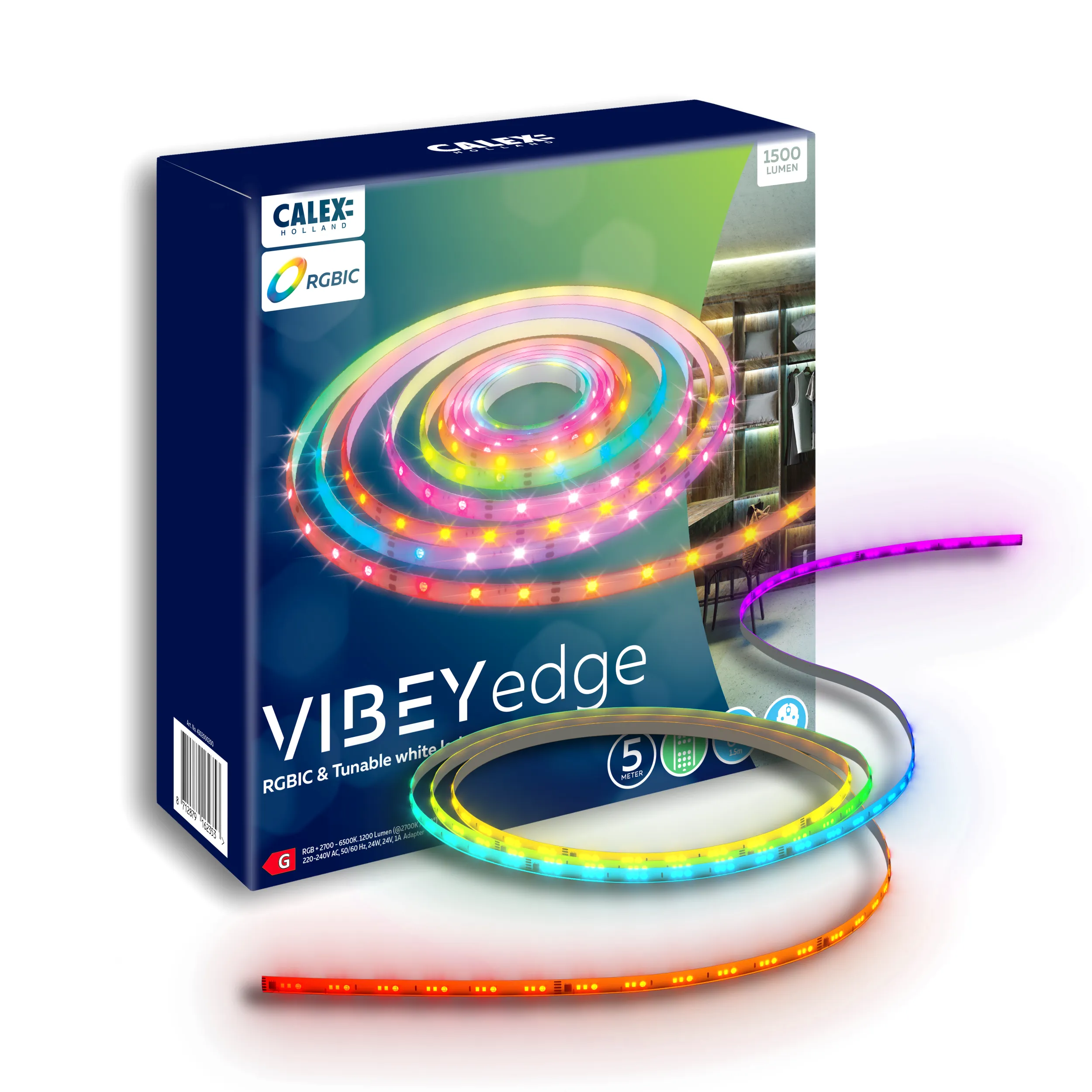 Calex Vibey LED Strip - 5M - RGBIC   CCT