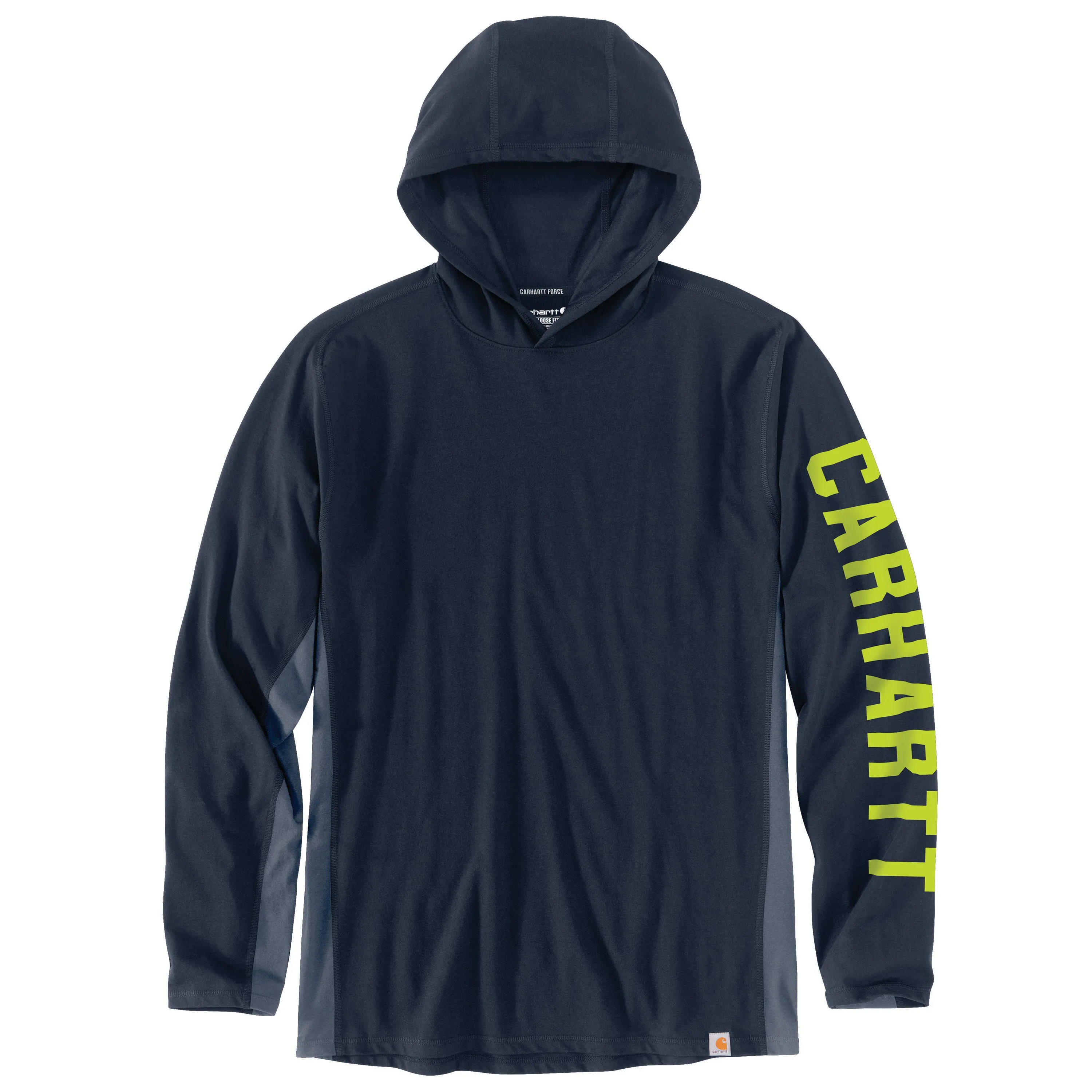 Carhartt Men's Force®  Relaxed Fit Logo Hooded Long Sleeve T-Shirt