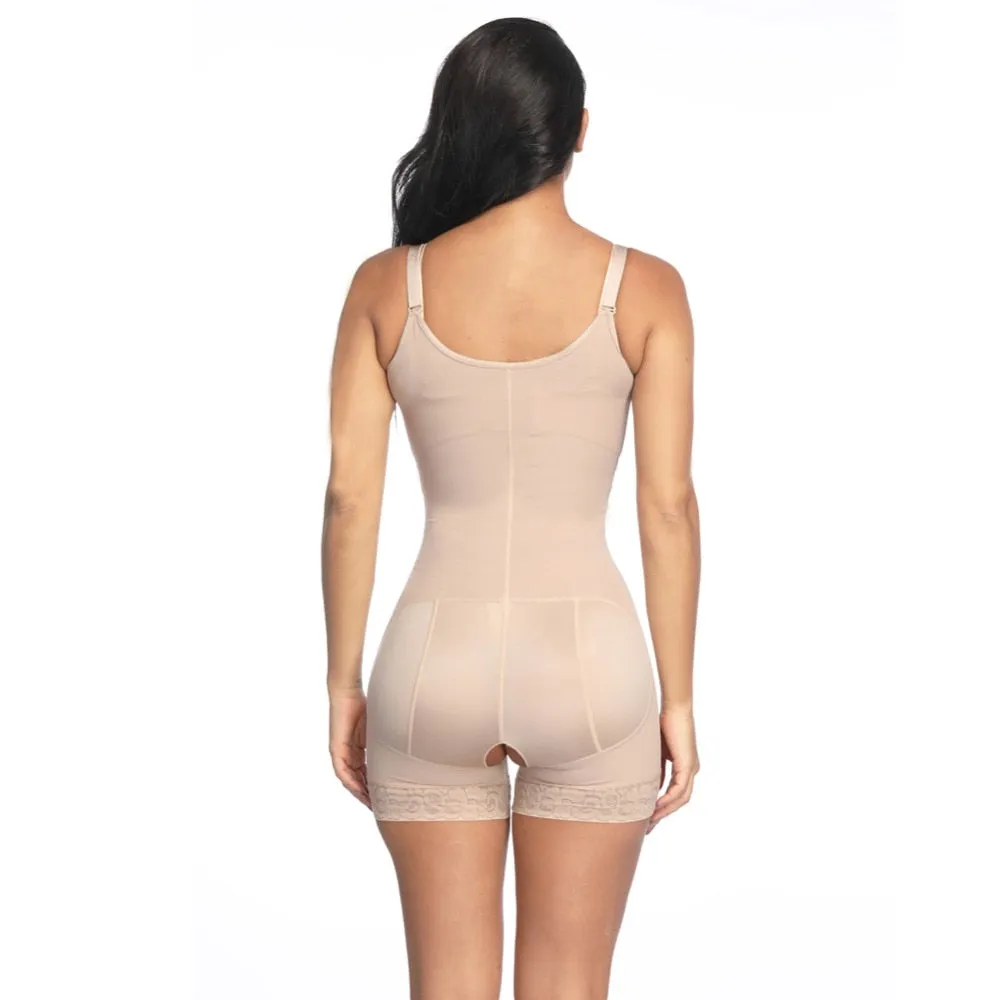 Clip and Zip Waist Lace Shaper Corset Control Shapewear Butt Lifter Strap Body Shaper Underwear Bodysuit Women