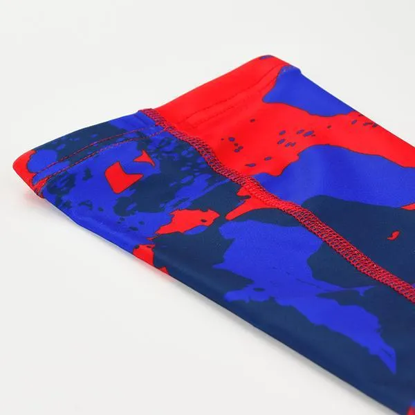 Corrosive Navy Blue Black Red Kids Arm Sleeve