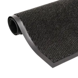 Dust Control Mat Rectangular Tufted 80x120 cm Black