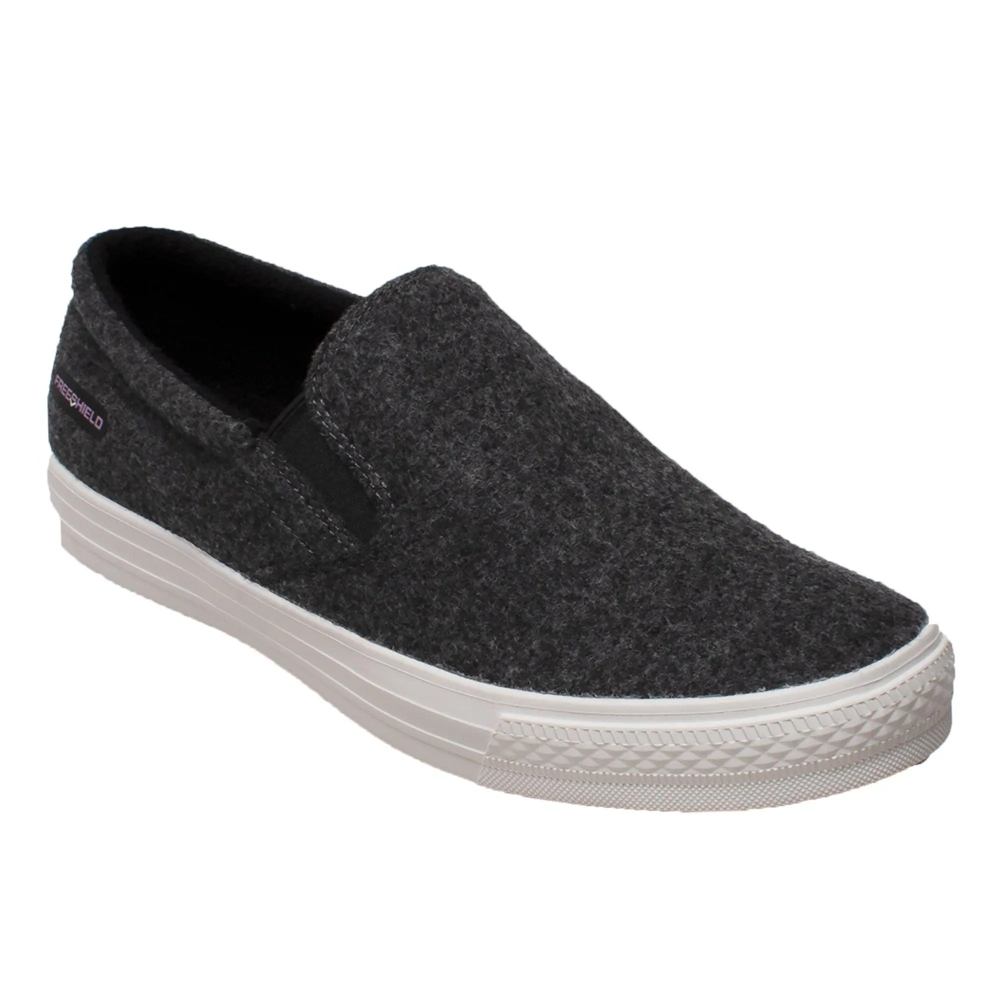 FreeShield Women's Real Wool Casual Slip On Charcoal