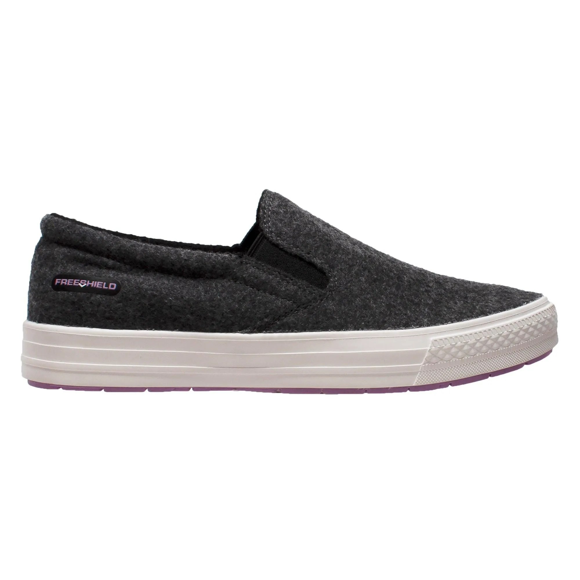 FreeShield Women's Real Wool Casual Slip On Charcoal