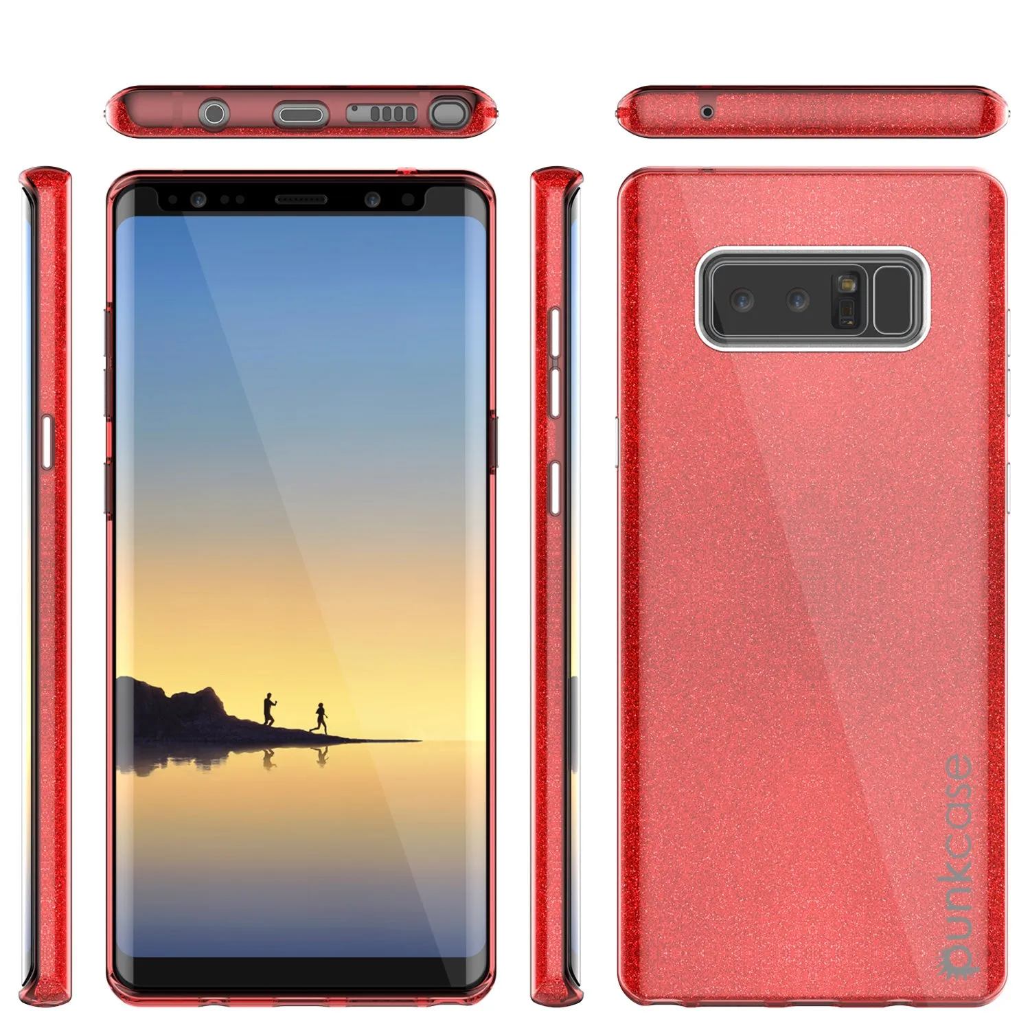 Galaxy Note 8  Punkcase Galactic 2.0 Series Ultra Slim Case [Red]