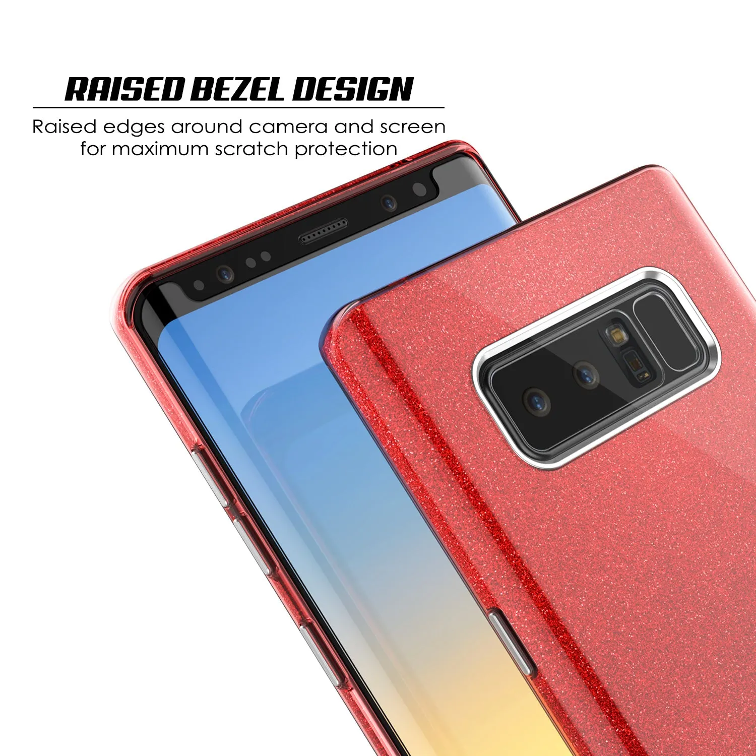 Galaxy Note 8  Punkcase Galactic 2.0 Series Ultra Slim Case [Red]