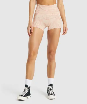 GS Power Support Shorts - Light Pink Print