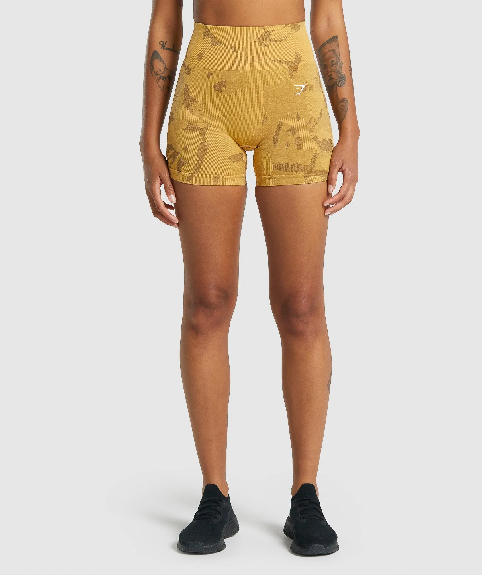 Gymshark Adapt Camo Seamless Shorts - Savanna | Yellow