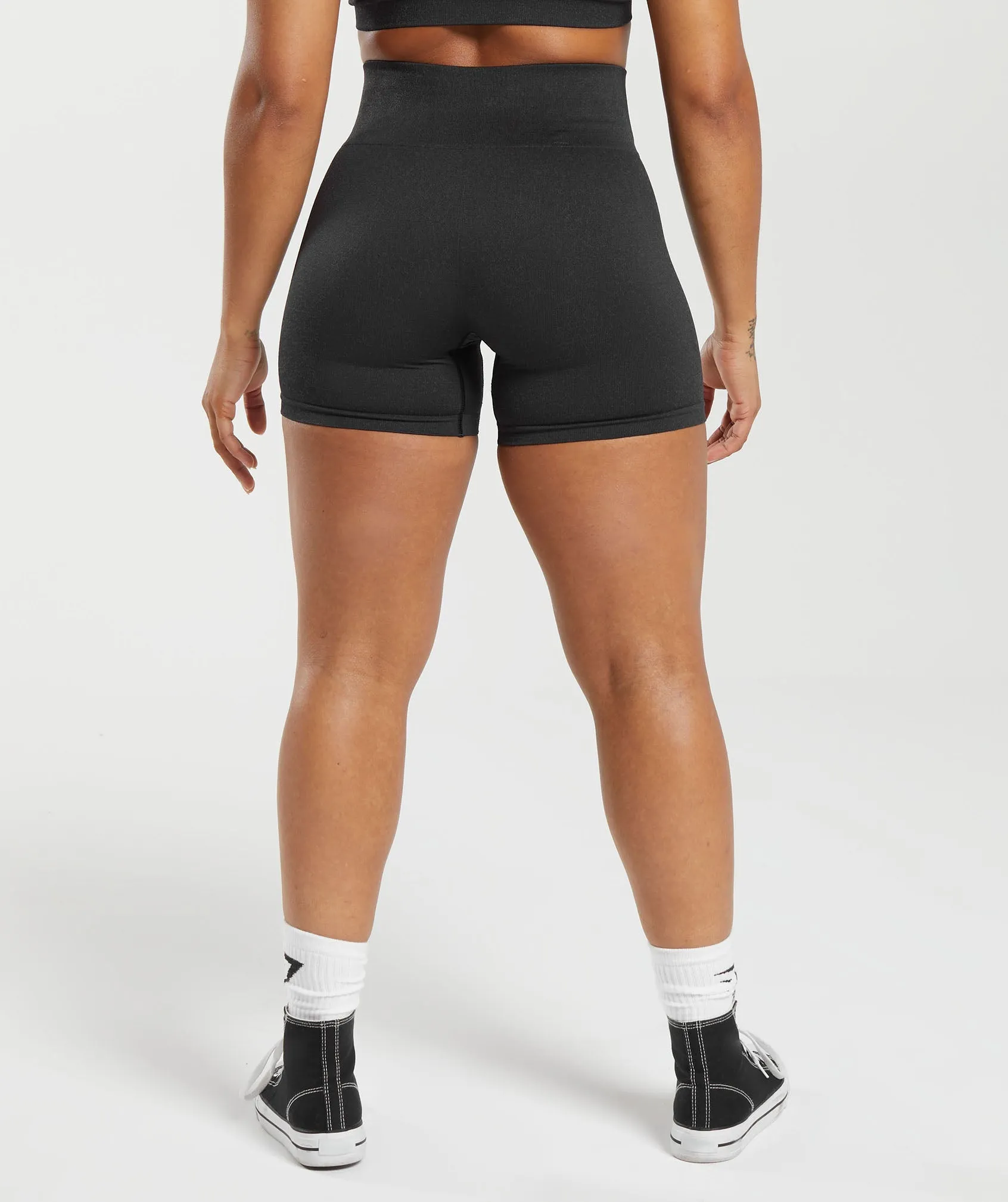 Gymshark Adapt Fleck Seamless Shorts - Black/Smokey Grey