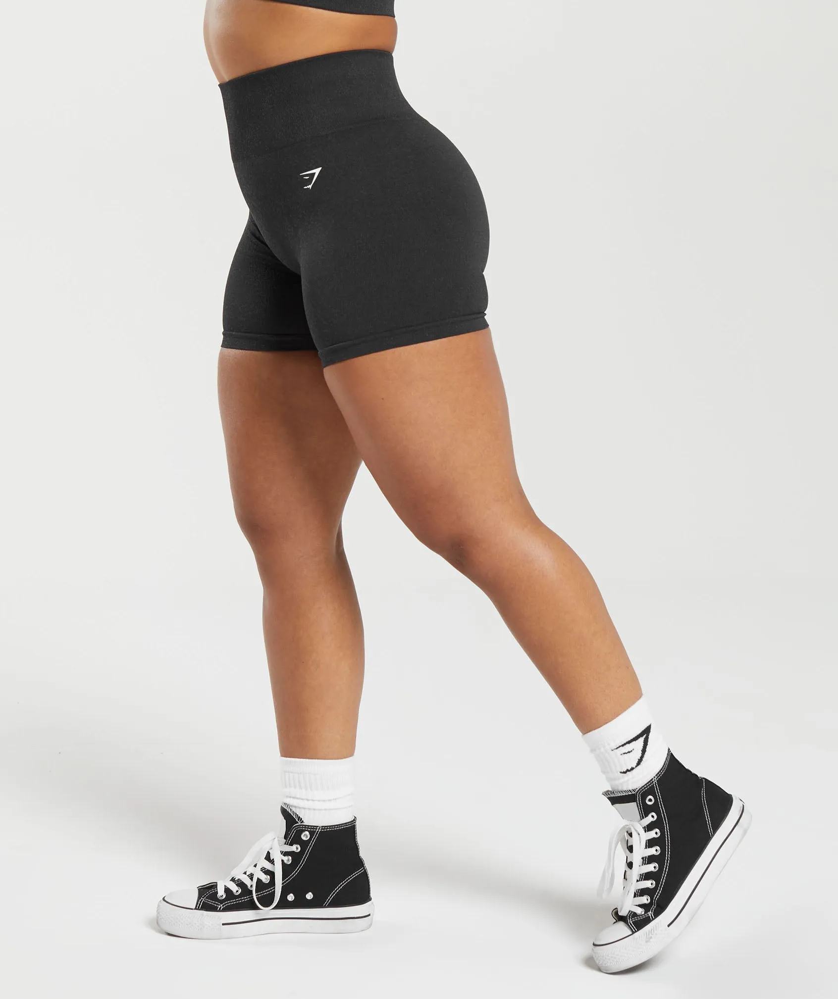 Gymshark Adapt Fleck Seamless Shorts - Black/Smokey Grey