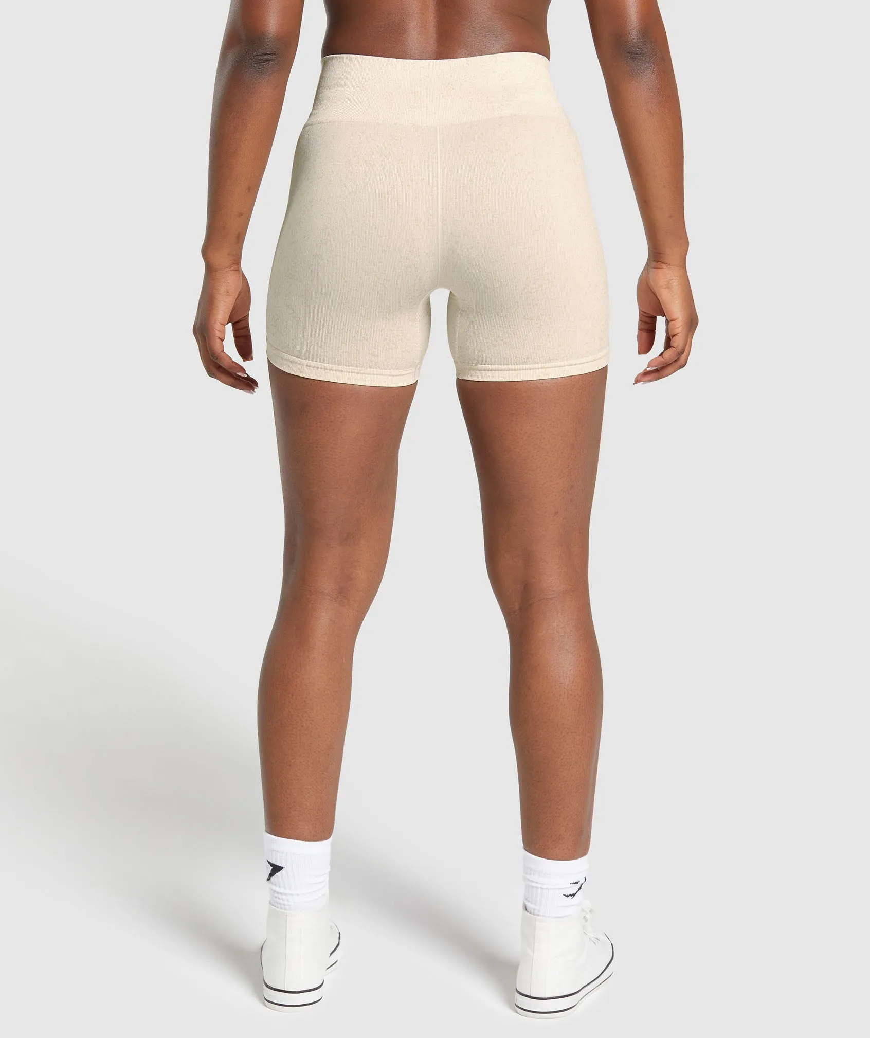 Gymshark Adapt Fleck Seamless Shorts - Coconut White