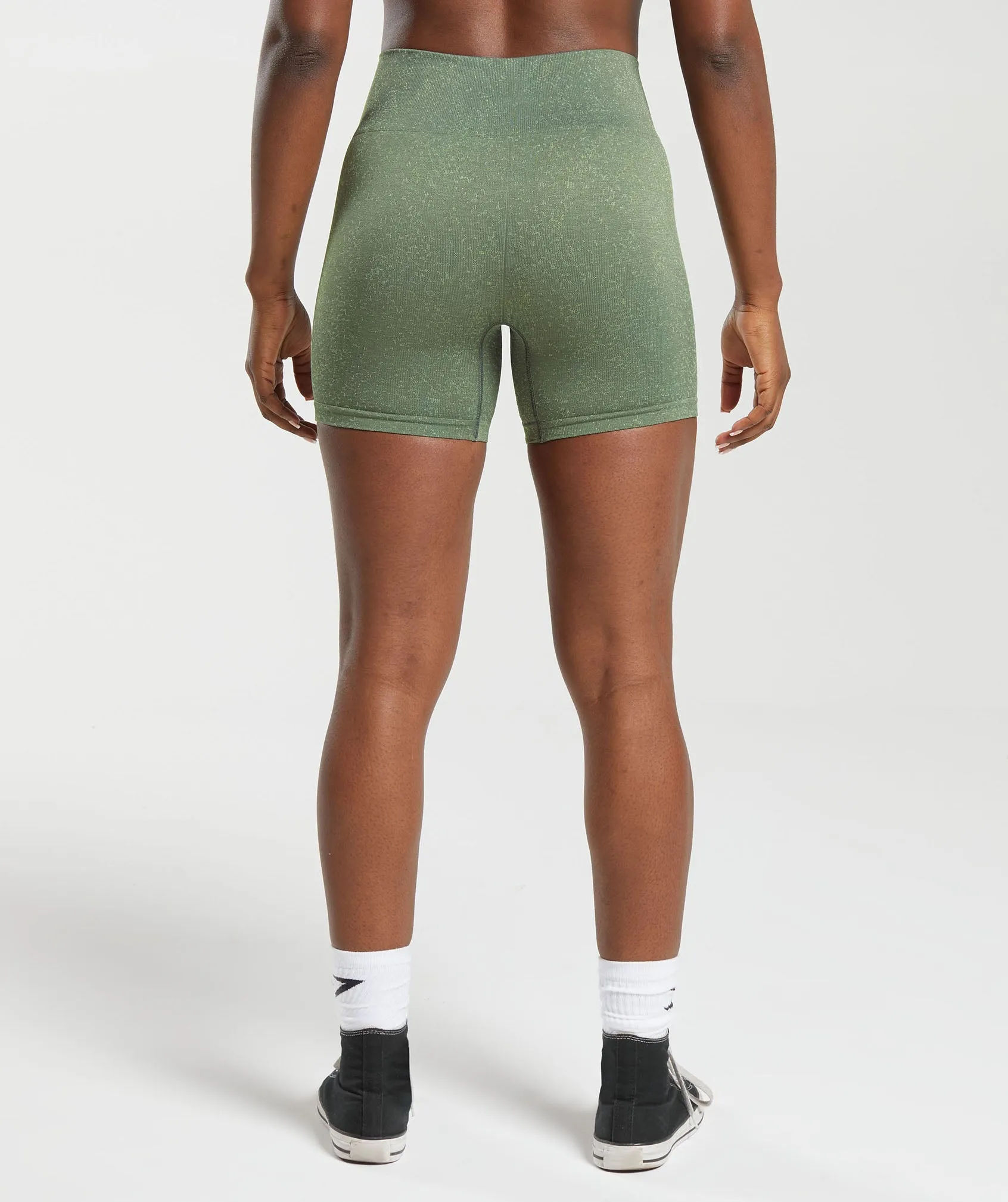 Gymshark Adapt Fleck Seamless Shorts - Dusk Green/Light Sage Green