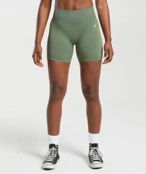 Gymshark Adapt Fleck Seamless Shorts - Dusk Green/Light Sage Green