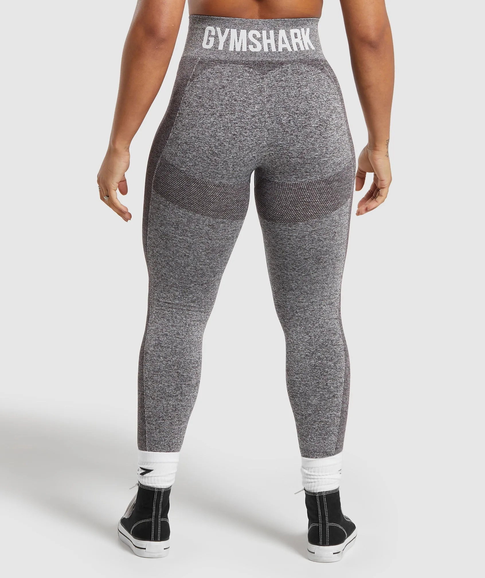 Gymshark Flex High Waisted Leggings - Greyed Purple/White