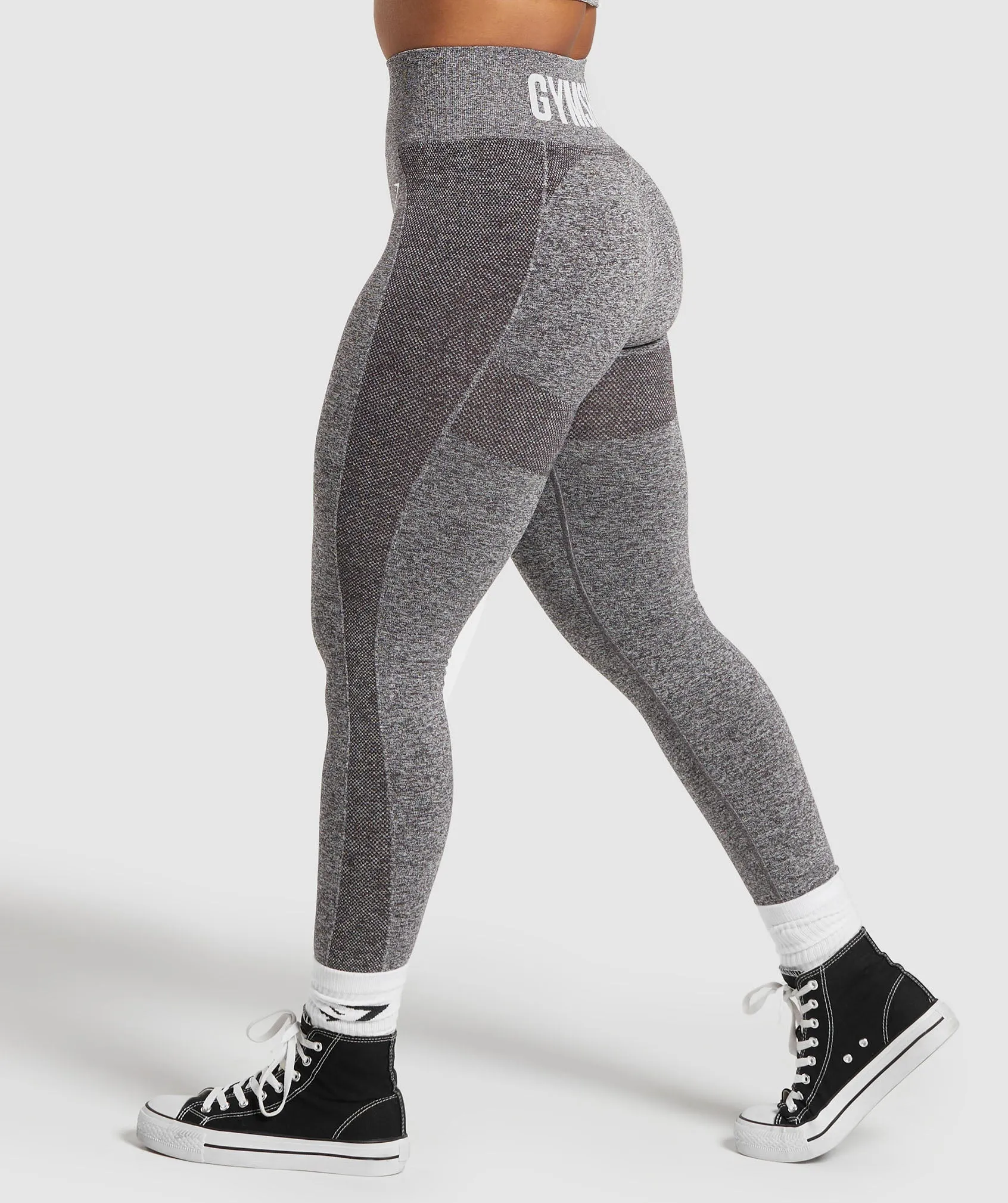 Gymshark Flex High Waisted Leggings - Greyed Purple/White