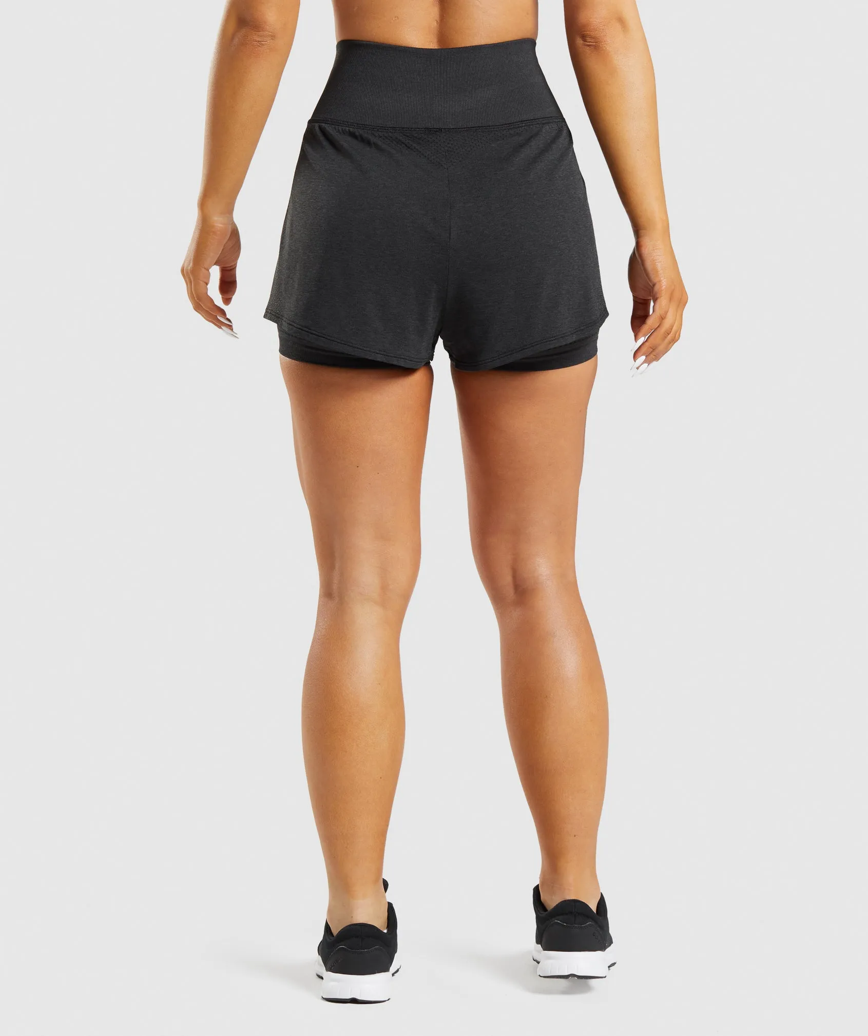 Gymshark Vital Seamless 2.0 2-in-1 Shorts - Black Marl