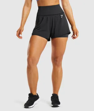 Gymshark Vital Seamless 2.0 2-in-1 Shorts - Black Marl