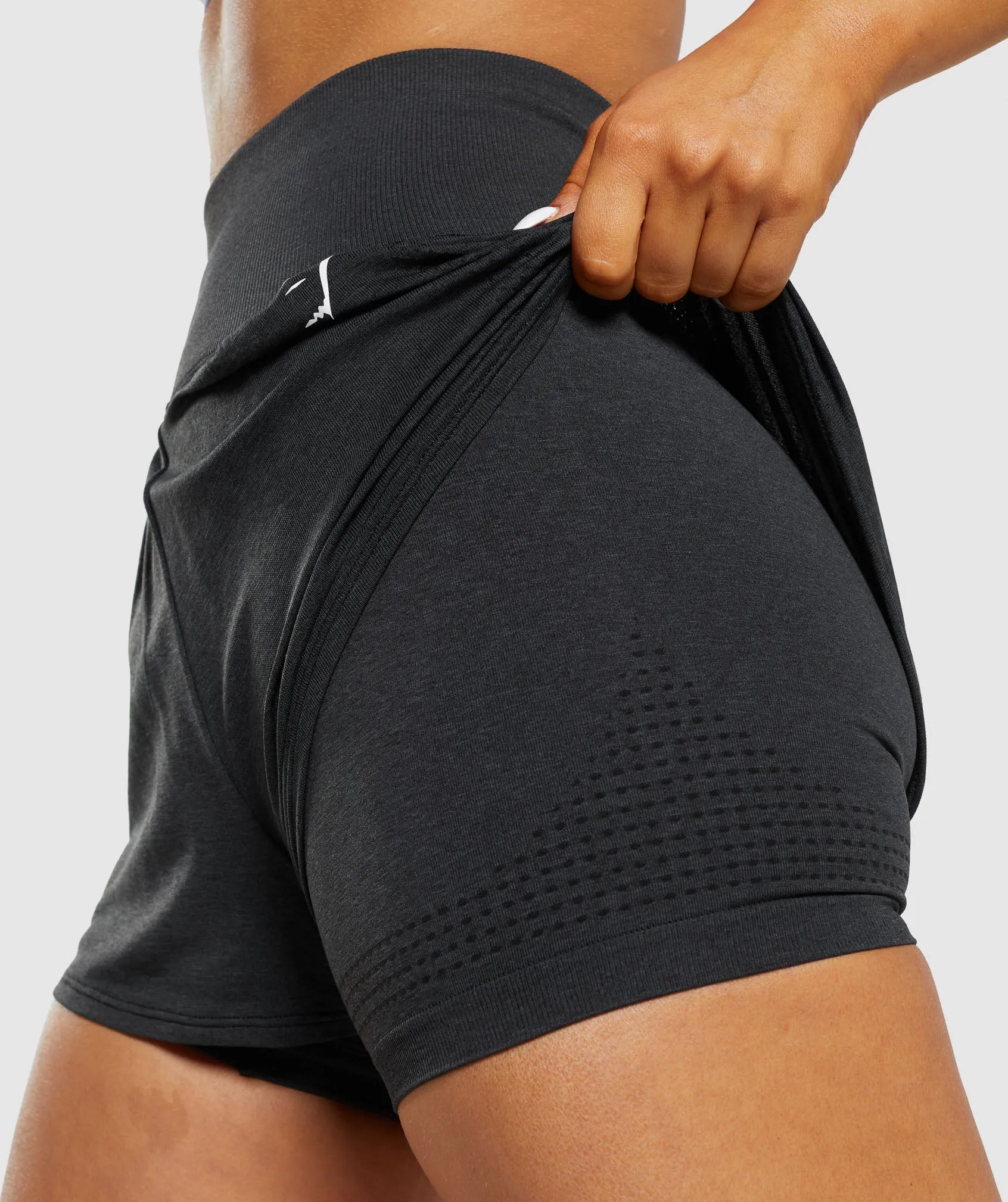 Gymshark Vital Seamless 2.0 2-in-1 Shorts - Black Marl