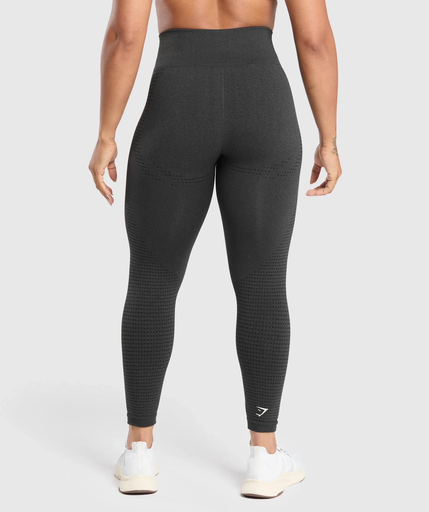 Gymshark Vital Seamless Short Leggings - Black Marl