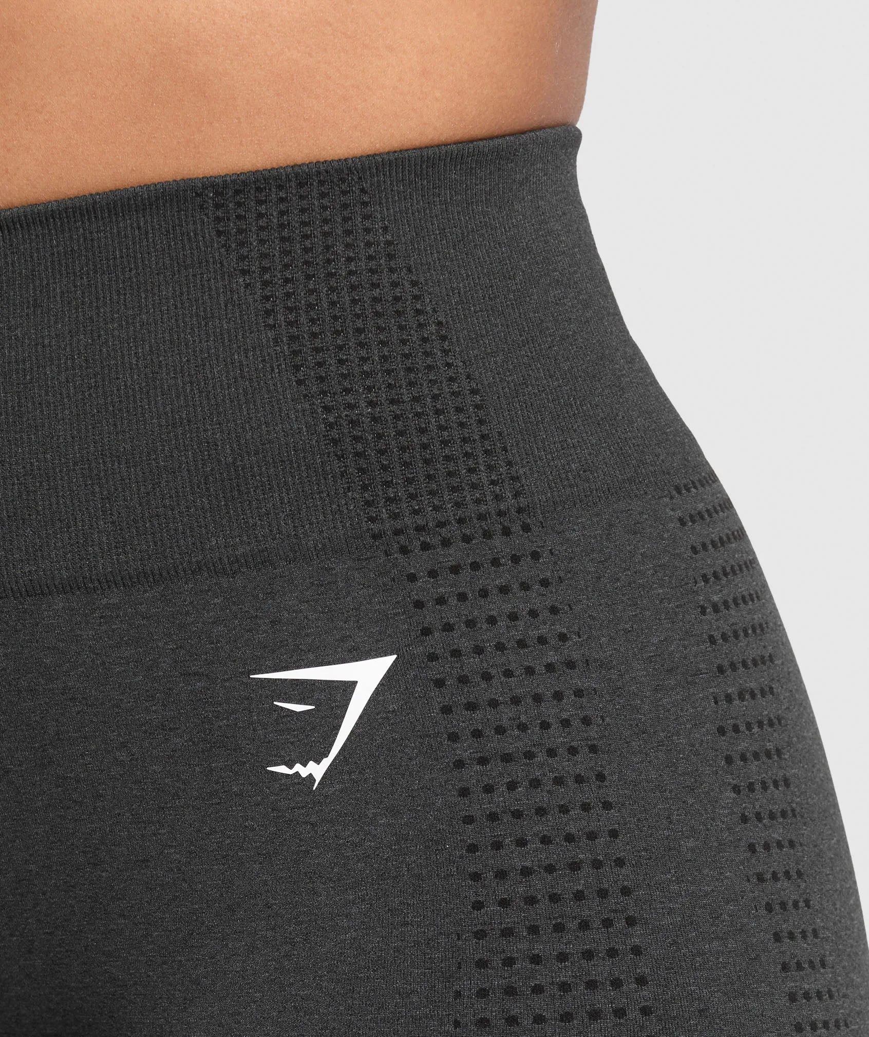 Gymshark Vital Seamless Short Leggings - Black Marl