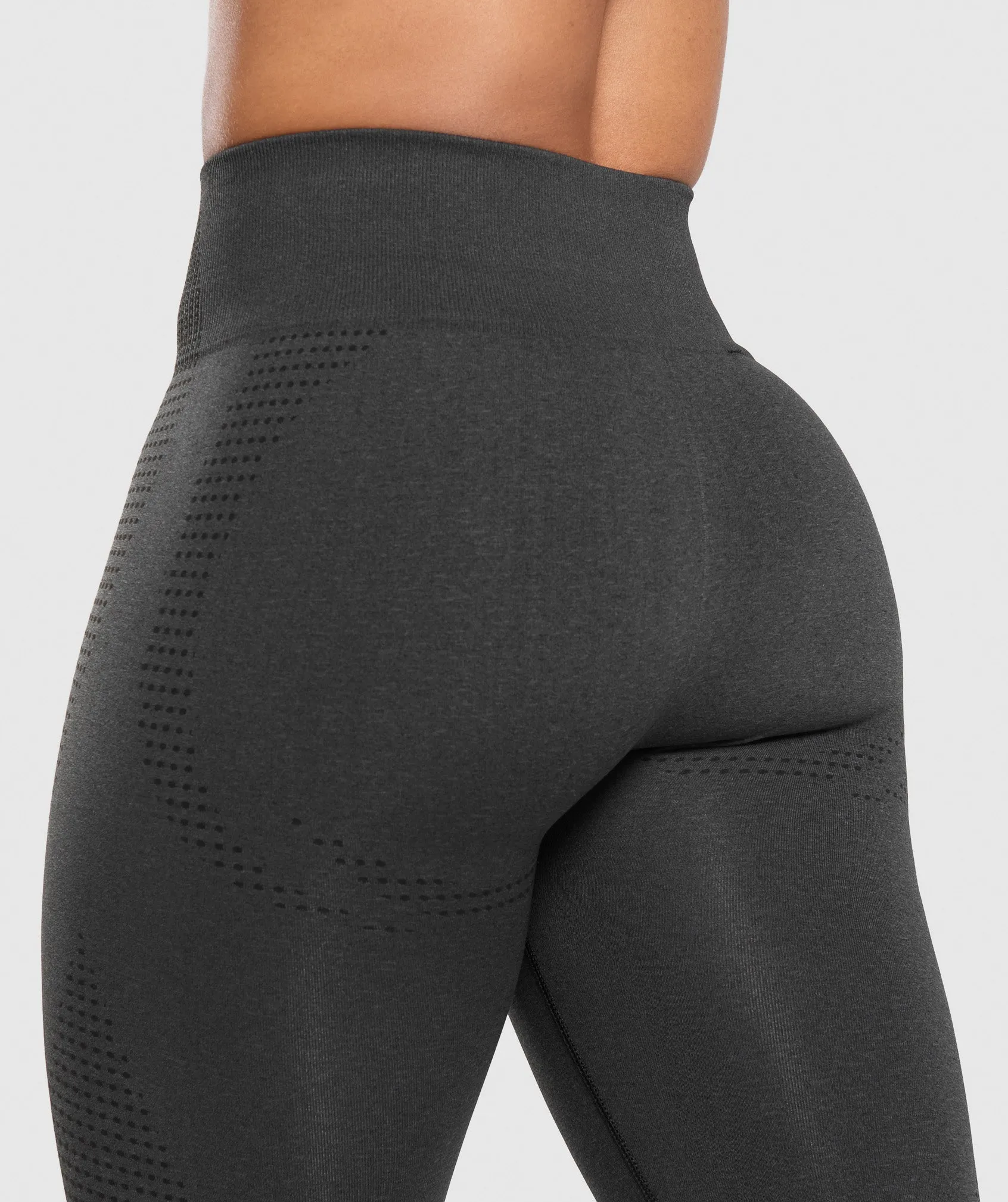 Gymshark Vital Seamless Short Leggings - Black Marl