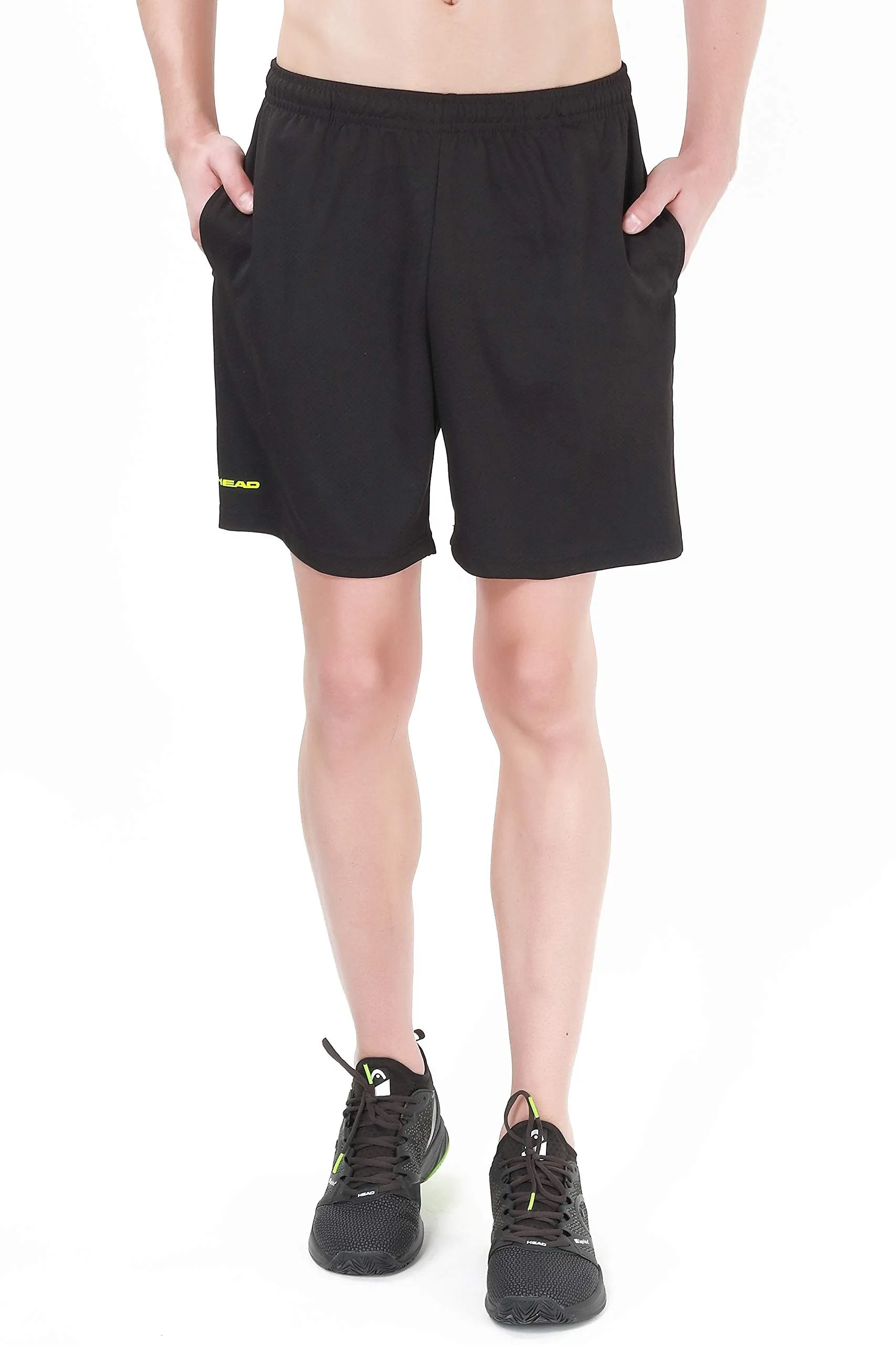 HBS-1092 Polyester Badminton Shorts for Mens | Size - X-Large | Colour - Black