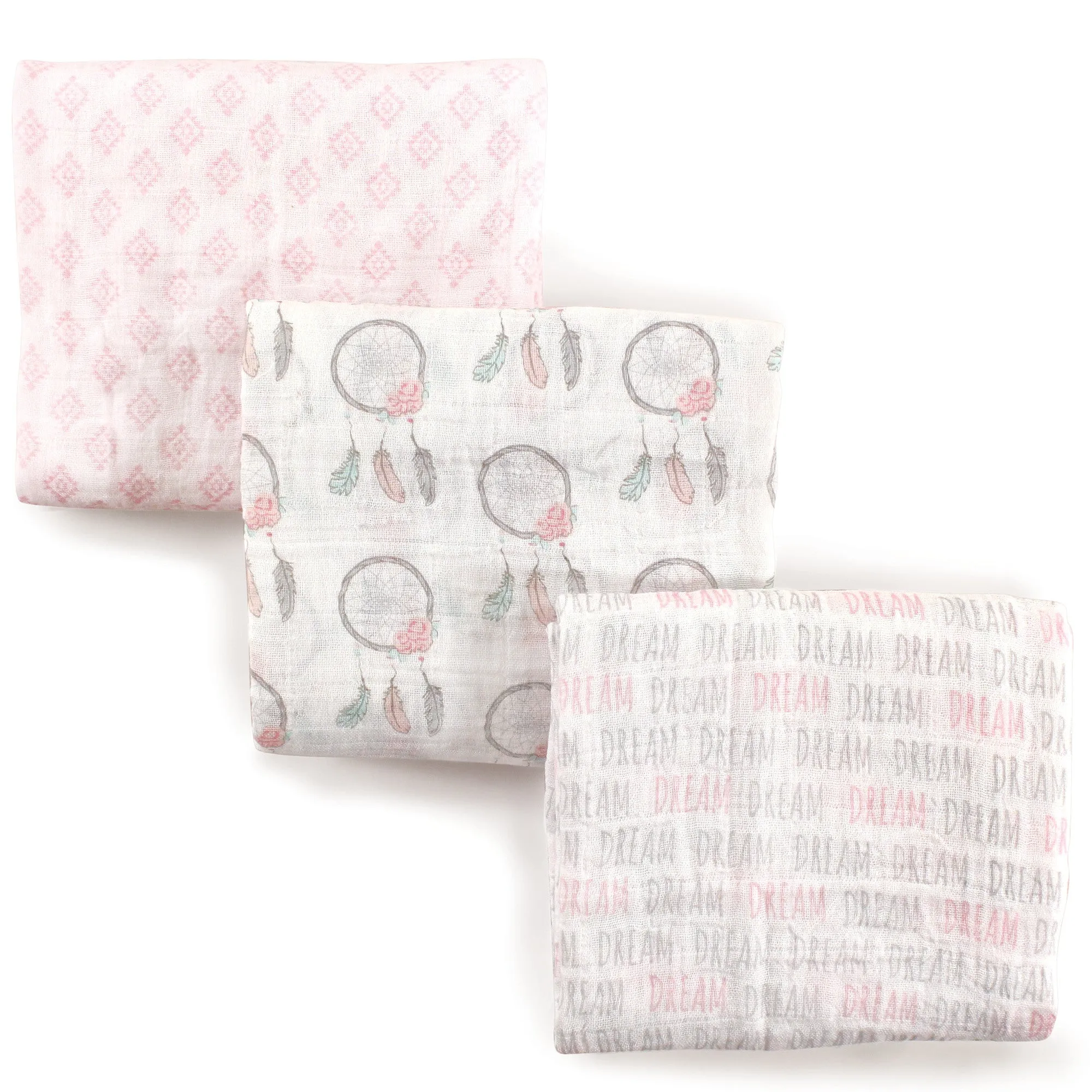 Hudson Baby Cotton Muslin Swaddle Blankets, Dream Catcher