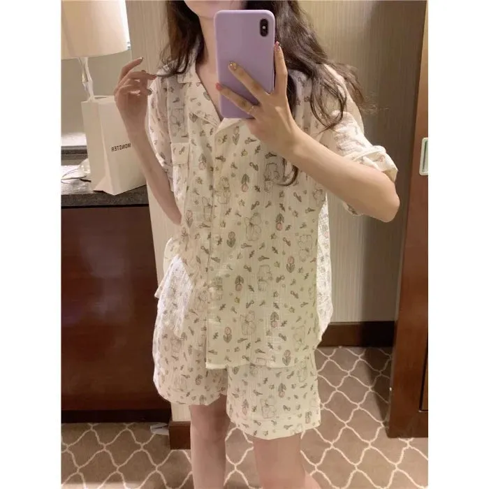 Kawaii Cute Summer Shirt / Shorts Pyjamas