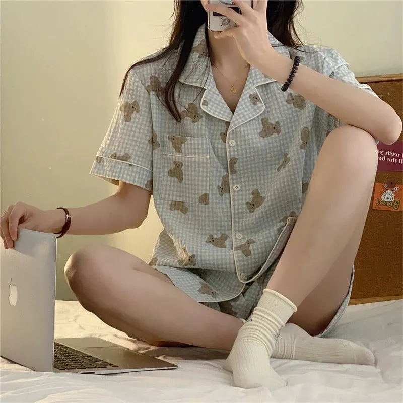 Kawaii Cute Summer Shirt / Shorts Pyjamas