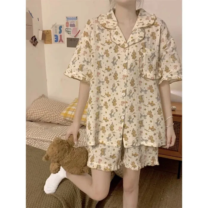 Kawaii Cute Summer Shirt / Shorts Pyjamas