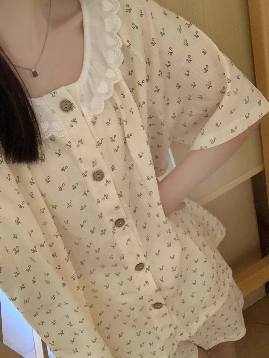 Kawaii Cute Summer Shirt / Shorts Pyjamas