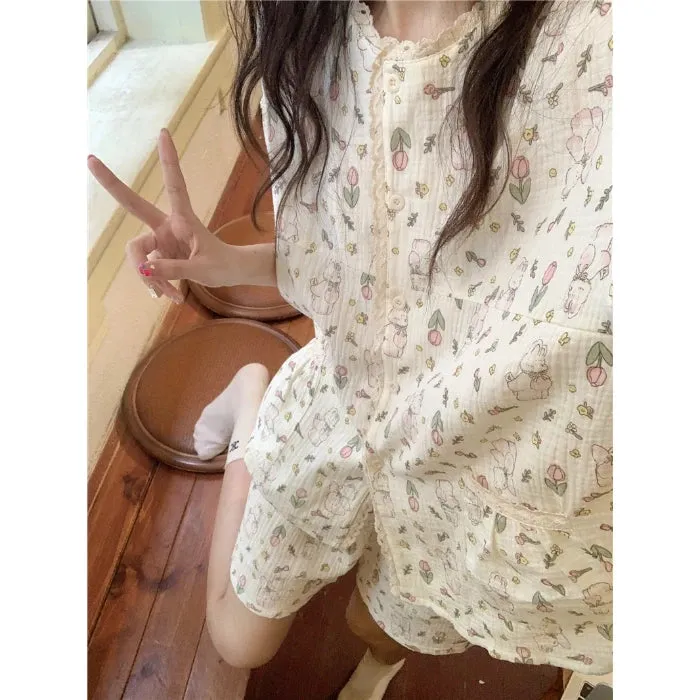 Kawaii Cute Summer Shirt / Shorts Pyjamas