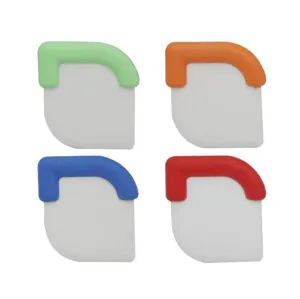 Kitch N Wares Silicone Pot Scraper - Set of 4 Durable Scrapers with Grips - Perfect